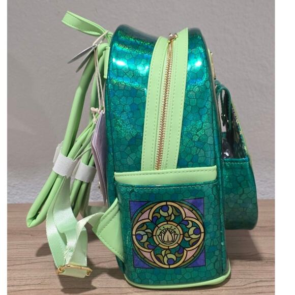 Loungefly Tiana Stained Glass Mini-Backpack NWT main image 8